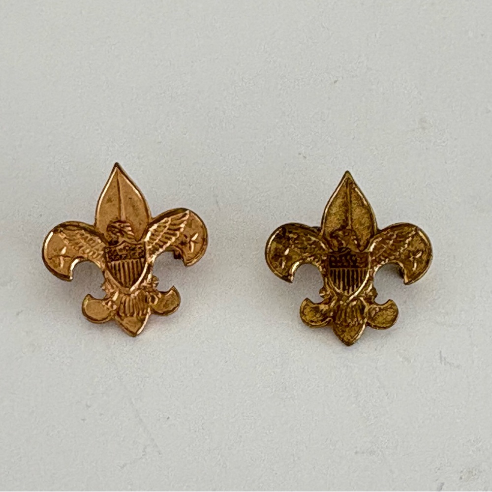 Vtg Boy Scout Eagle Scout Emblem Pin On Lot Of 2 America